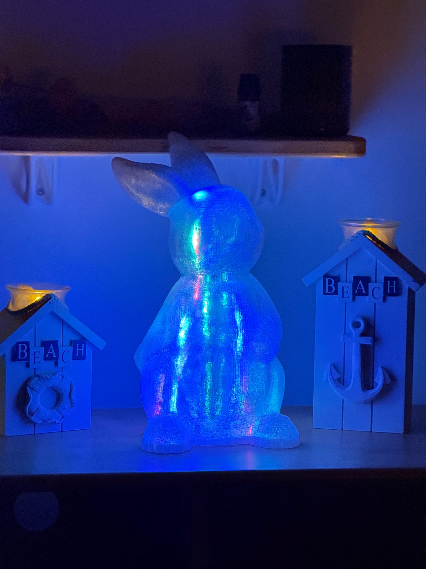 Bunny Fairy Light, Magical Animal Statue Lamp, Home Decor, Woodland Theme, 3D Printed