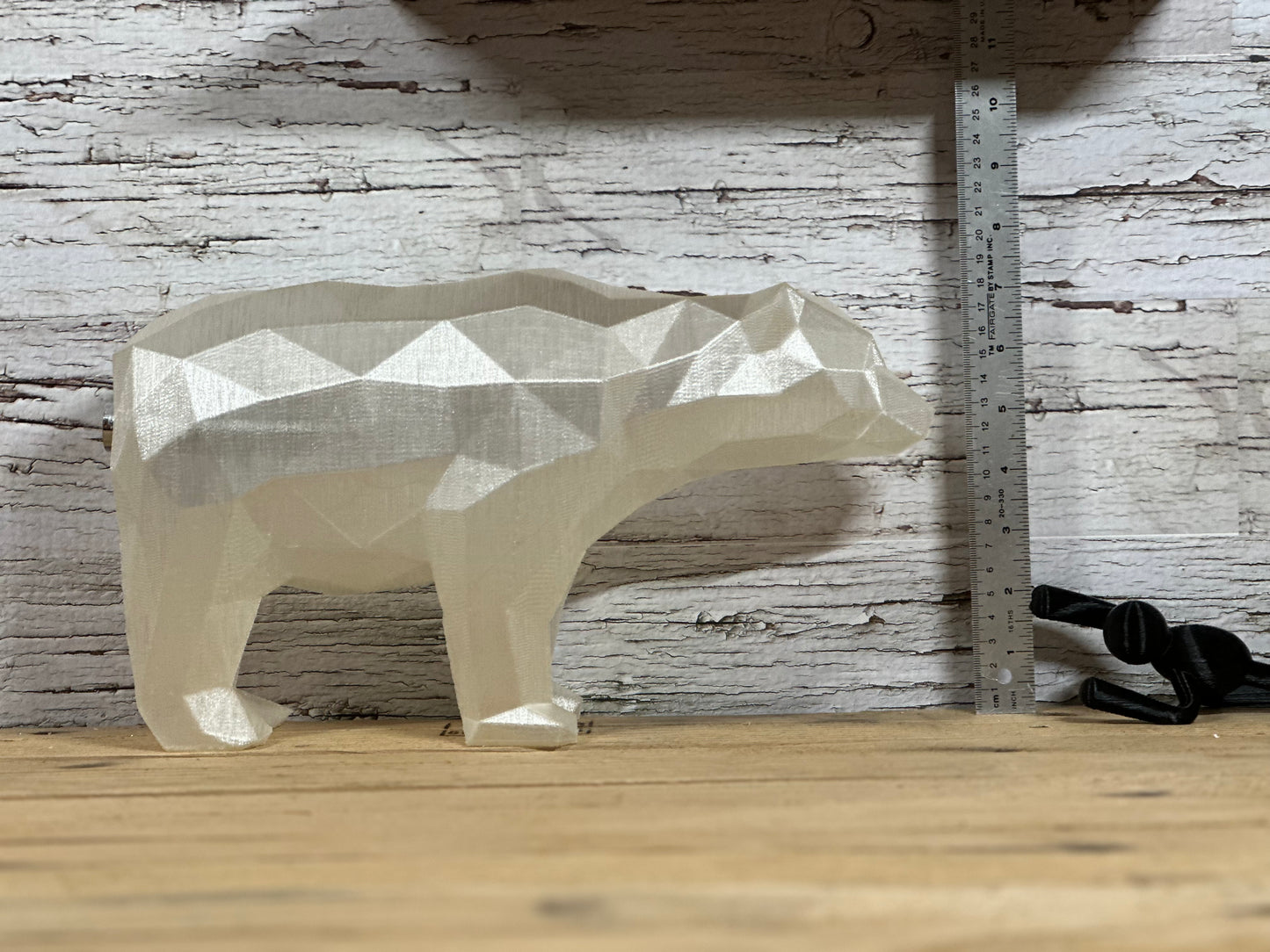 Geometric Bear Fairy Light, Magical Animal Statue Lamp, Home Decor, Woodland Theme, 3D Printed