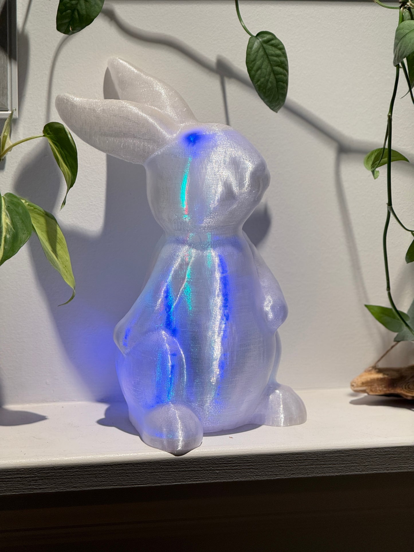 Bunny Fairy Light, Magical Animal Statue Lamp, Home Decor, Woodland Theme, 3D Printed
