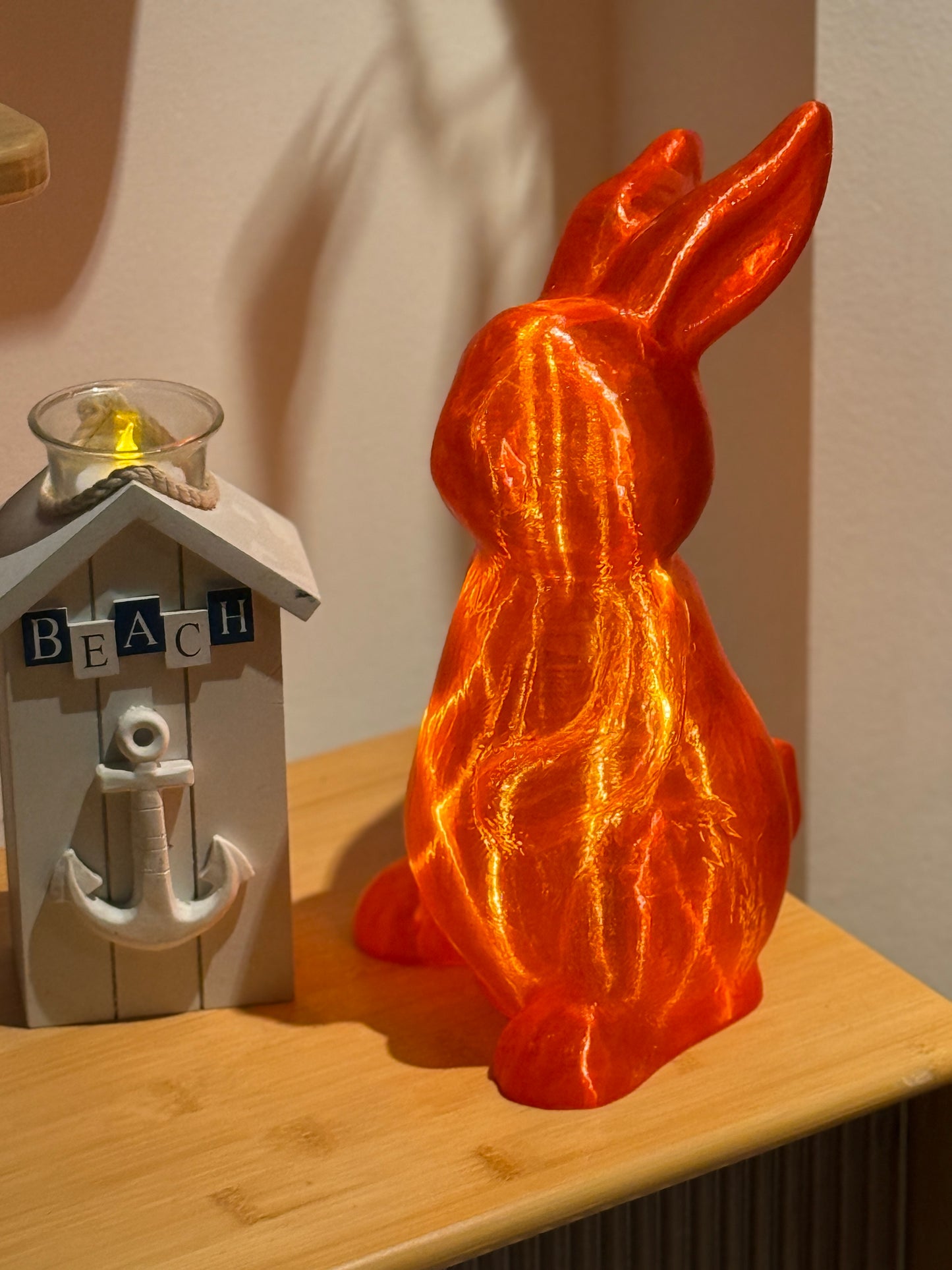 Bunny Fairy Light, Magical Animal Statue Lamp, Home Decor, Woodland Theme, 3D Printed