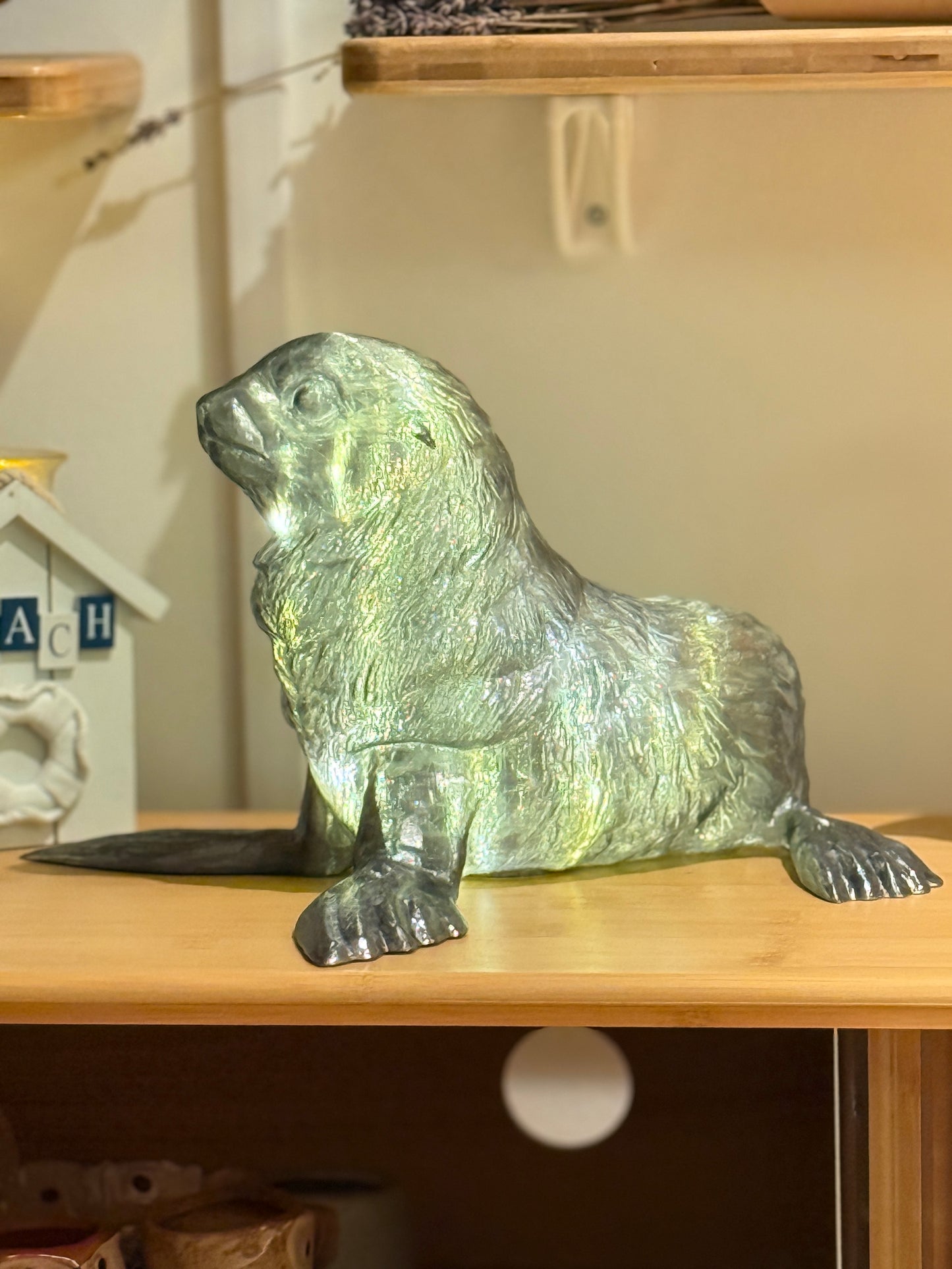 Puppy Seal Fairy Light, Magical Animal Statue Lamp, Home Decor, Ocean Theme, 3D Printed