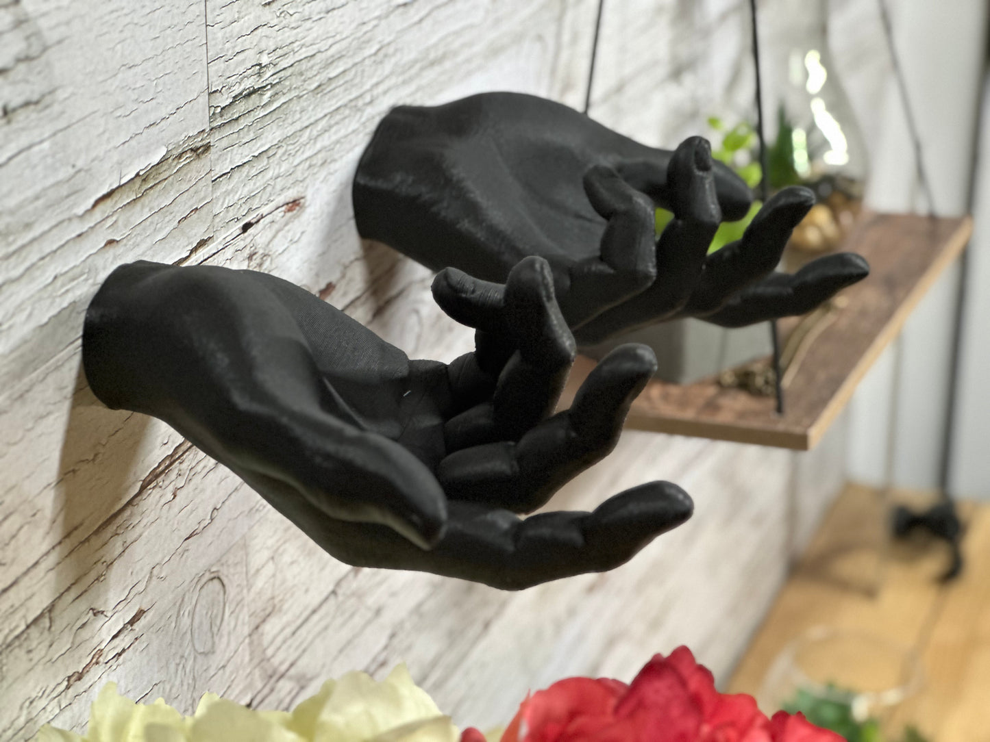 Male Hand Hook, Thinking, Choose Your Color, 3D Printed, Wall Mounted, Floating Effect