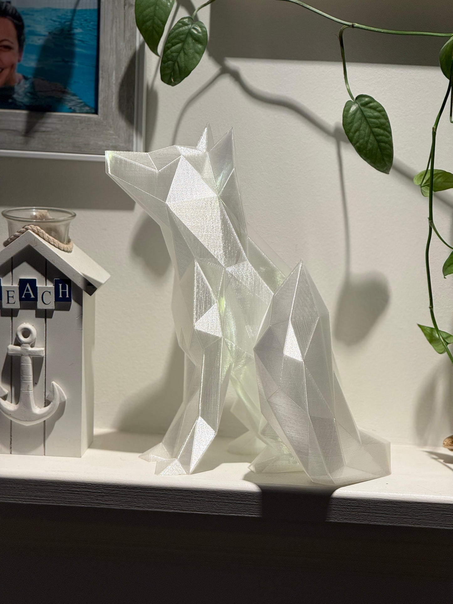 Fox Fairy Light, Magical Animal Statue Lamp, Home Decor, Woodland Theme, 3D Printed