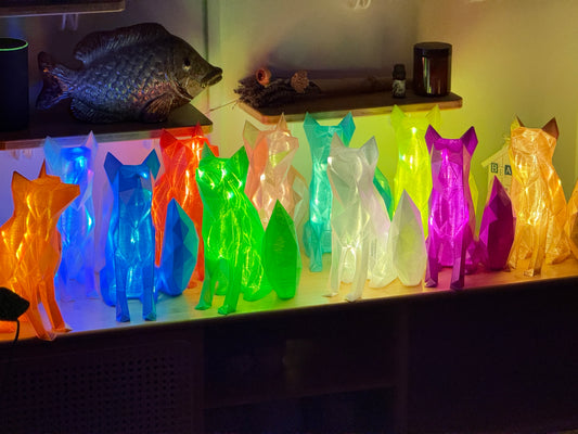 Fox Fairy Light, Magical Animal Statue Lamp, Home Decor, Woodland Theme, 3D Printed