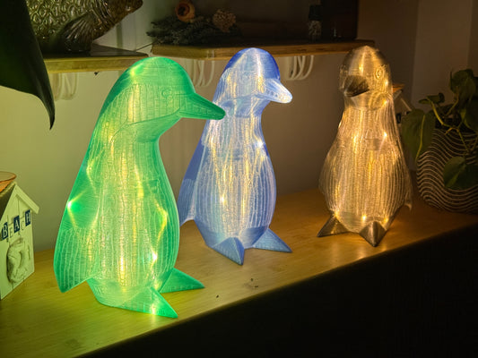 Penguin Fairy Light, Magical Animal Statue Lamp, Home Decor, Winter Theme, 3D Printed