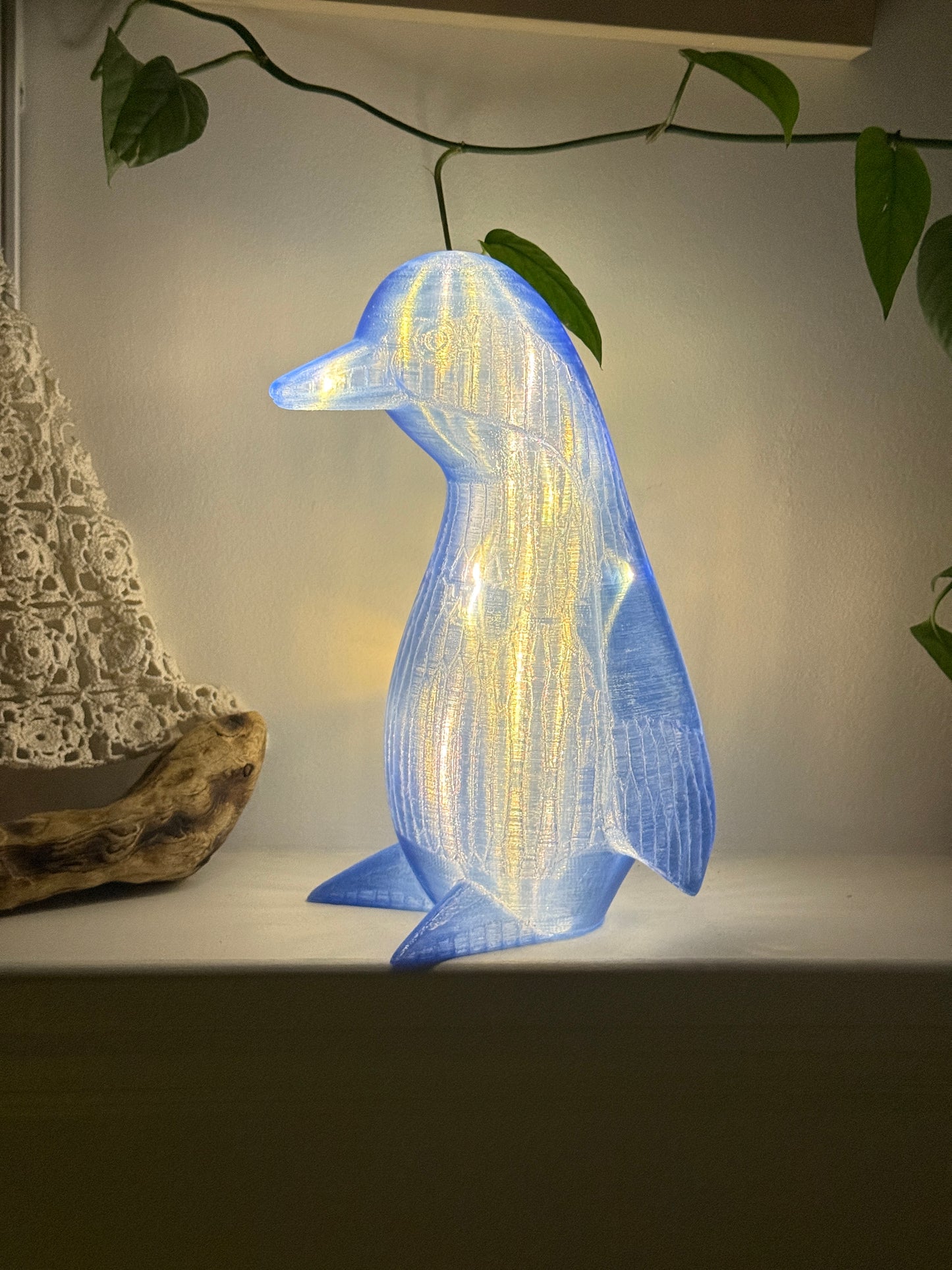 Penguin Fairy Light, Magical Animal Statue Lamp, Home Decor, Winter Theme, 3D Printed
