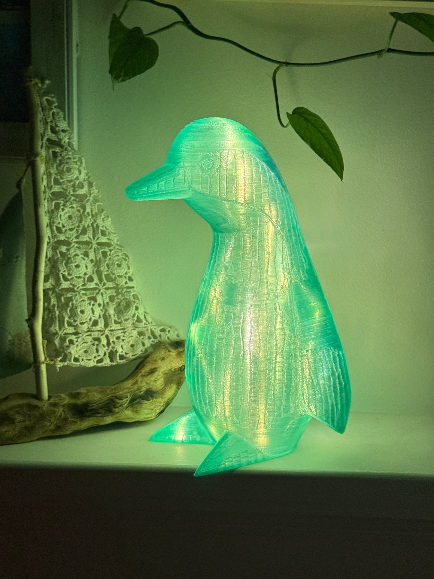 Penguin Fairy Light, Magical Animal Statue Lamp, Home Decor, Winter Theme, 3D Printed