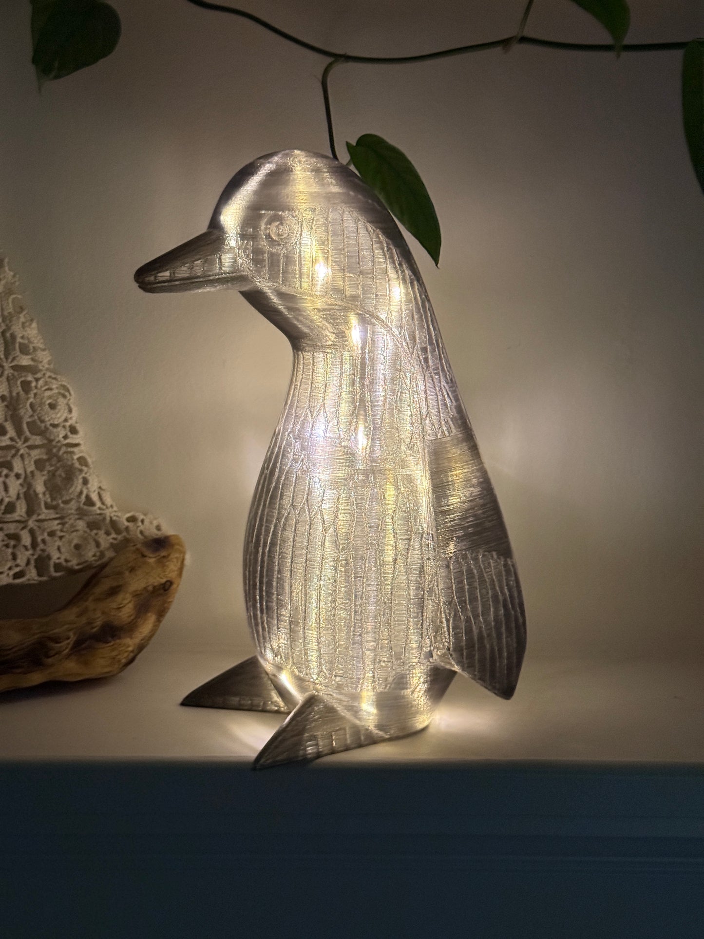Penguin Fairy Light, Magical Animal Statue Lamp, Home Decor, Winter Theme, 3D Printed