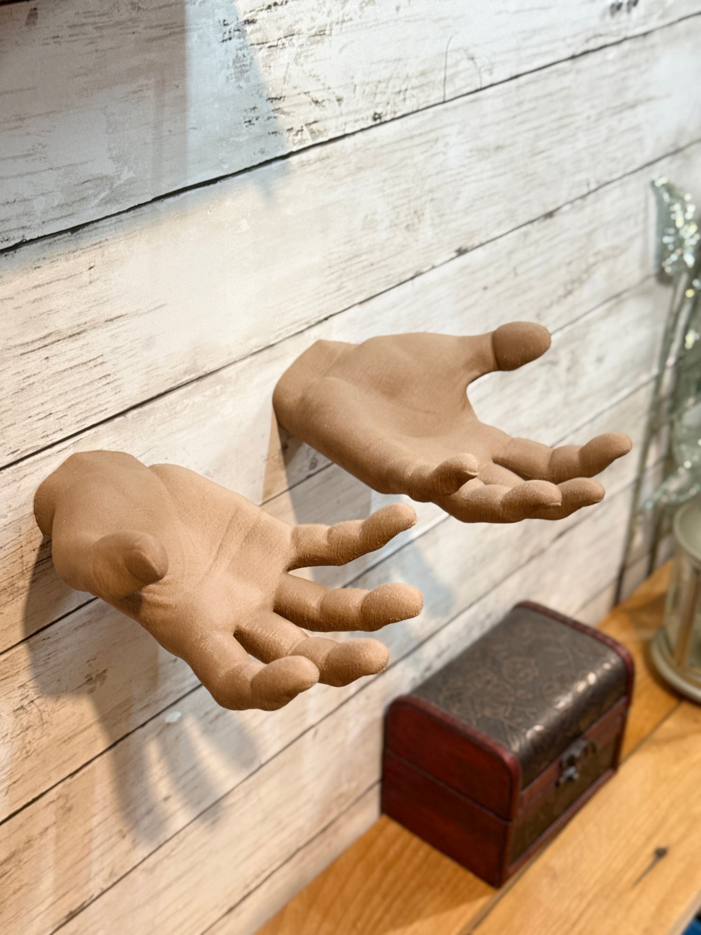 Male Hand Hook, Catching, Choose Your Color, 3D Printed, Wall Mounted, Floating Effect