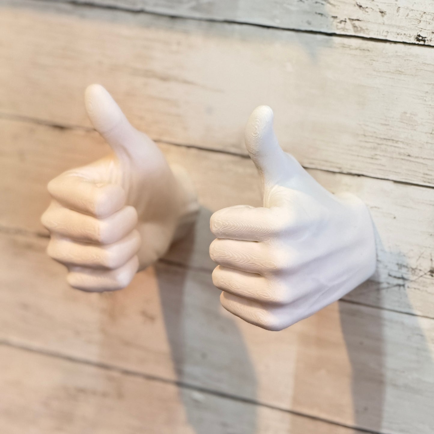 Male Hand Hook, Thumbs up, Choose Your Color, 3D Printed, Wall Mounted, Floating Effect